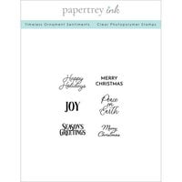 Papertrey Ink - Clear Photopolymer Stamps - Timeless Ornament Sentiments