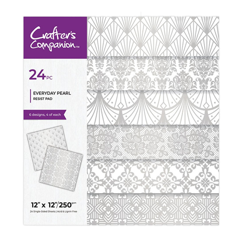 Crafter's Companion - 12 x 12 Paper Pad - Everyday Pearl Resist