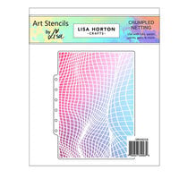 Lisa Horton Crafts - A5 Stencil - Crumpled Netting
