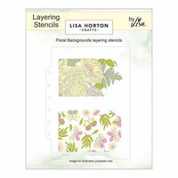 Lisa Horton Crafts - Layering Stencils and Dies - Floral Background Tags