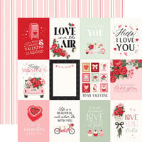 Carta Bella Paper - Be Mine Collection - 12 X 12 Double Sided Paper - 3 X 4 Journaling Cards