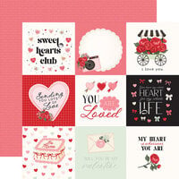Carta Bella Paper - Be Mine Collection - 12 X 12 Double Sided Paper - 4 X 4 Journaling Cards