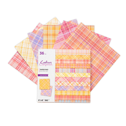 Crafter's Companion - 6 x 6 Paper Pad - Blush Pastel Plaid