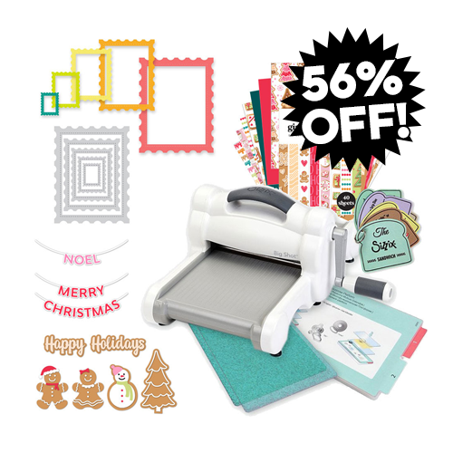 Sizzix - Big Shot Machine Die Cutting Bundle - Holiday Paper and Die Sets