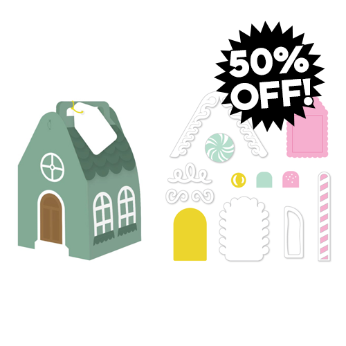 Scrapbook.com - Decorative Die Set - House Treat Box with Gingerbread Add-On Bundle
