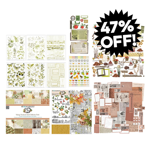 49 and Market - Vintage Orchard Collection - Paper and Embellishments Bundle