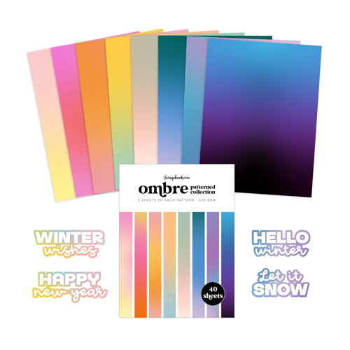 Scrapbook.com - Winter Ombre Bundle - Dies and Paper