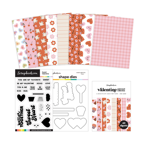 Scrapbook.com - Valentines Day Bundle - Dies, Paper, Stamps