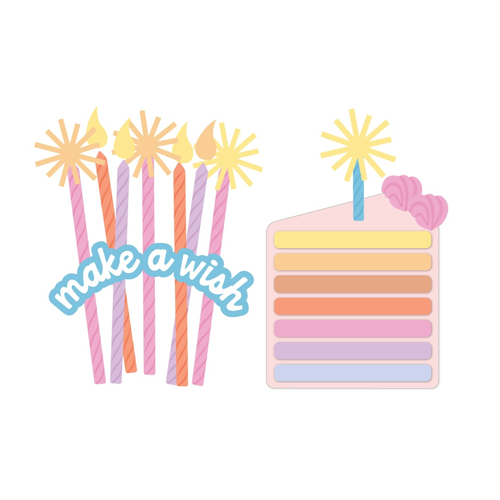 Scrapbook.com - Decorative Die Set - Birthday Wish