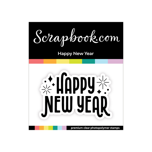 Scrapbook.com - Clear Photopolymer Stamp Set - Happy New Year