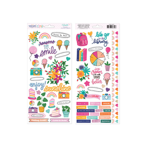 Shimelle Laine - Reasons To Smile Collection - 6 x 12 Cardstock Stickers