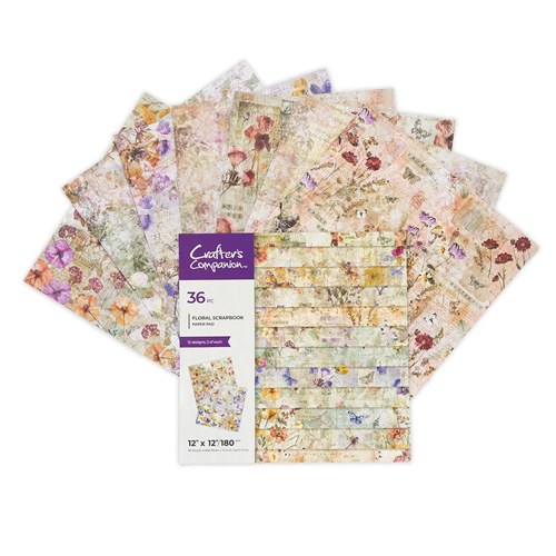 Crafter's Companion - 12 x 12 Paper Pad - Vintage Florals