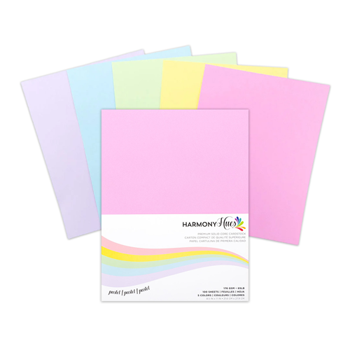 Harmony Hues - 8.5 x 11 - 65 Smooth - 100 Pack - Pastel