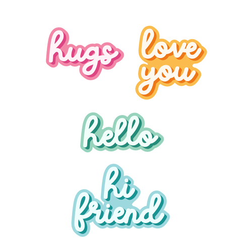 Scrapbook.com - Decorative Die Set - Essential Sentiments