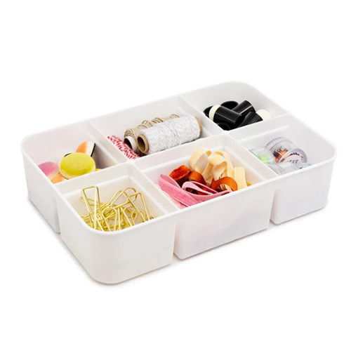 Scrapbook.com - Stash-n-Stow Organizer - Divider Tray - White