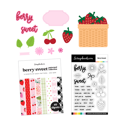 Scrapbook.com - Berry Sweet Bundle - Dies, Stamps, Paper
