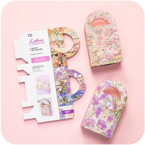 Crafter's Companion - Die-Cut Gift Bag Paper Pad - Vintage Summer