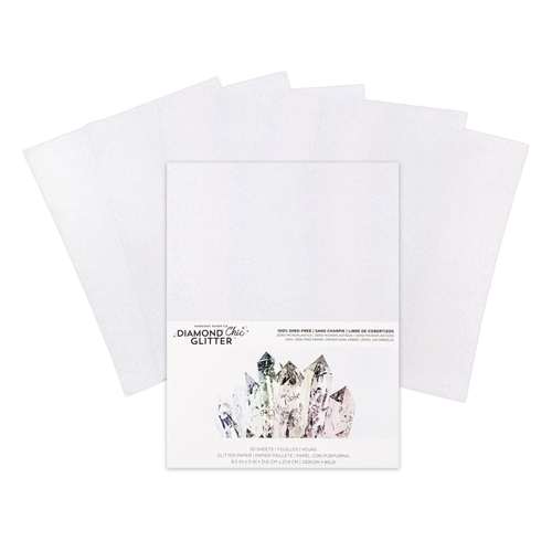 Harmony Diamond Chic Glitter - 8.5 x 11 - 20 Pack - Crystal
