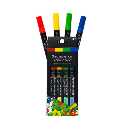 Crafter's Companion - Spectrum Noir - Acrylic Paint Markers - 4 Pack - Bright