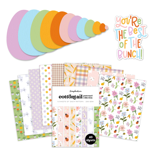 Scrapbook.com - Cottontail Bundle - Dies and Paper