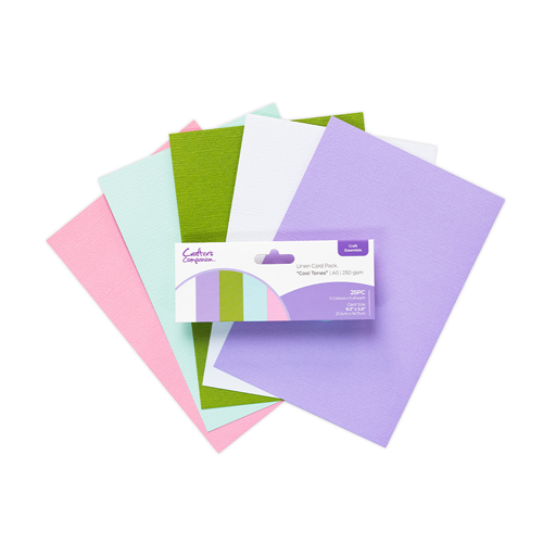 Crafter's Companion - A5 Luxury Linen Card Pack - Cool Tones
