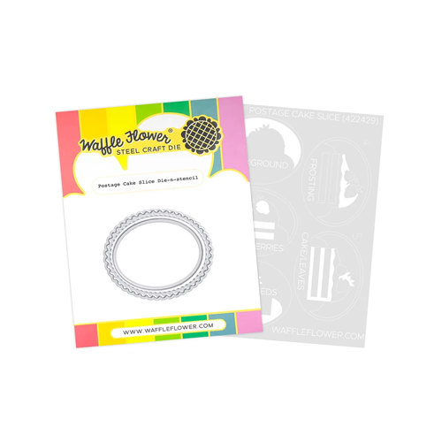 Waffle Flower Crafts - Postage Collage Collection - Die-N-Stencil - Cake Slice