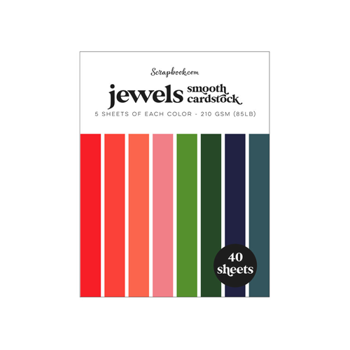 Scrapbook.com - Jewels - Smooth Cardstock Paper Pad - A2 - 4.25 x 5.5 - 40 Sheets
