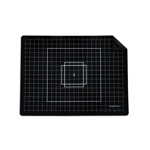 Scrapbook.com - Project Grip with Grids - Double Sided Silicone Craft Mat - Black - Large - 24x18