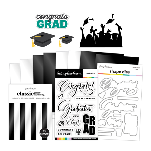 Scrapbook.com - Graduation Bundle - Dies, Paper, Stamps