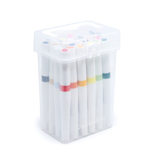 Scrapbook.com - Marker Carrying Case with Handle - Large - with Removable 24 Slot Grid