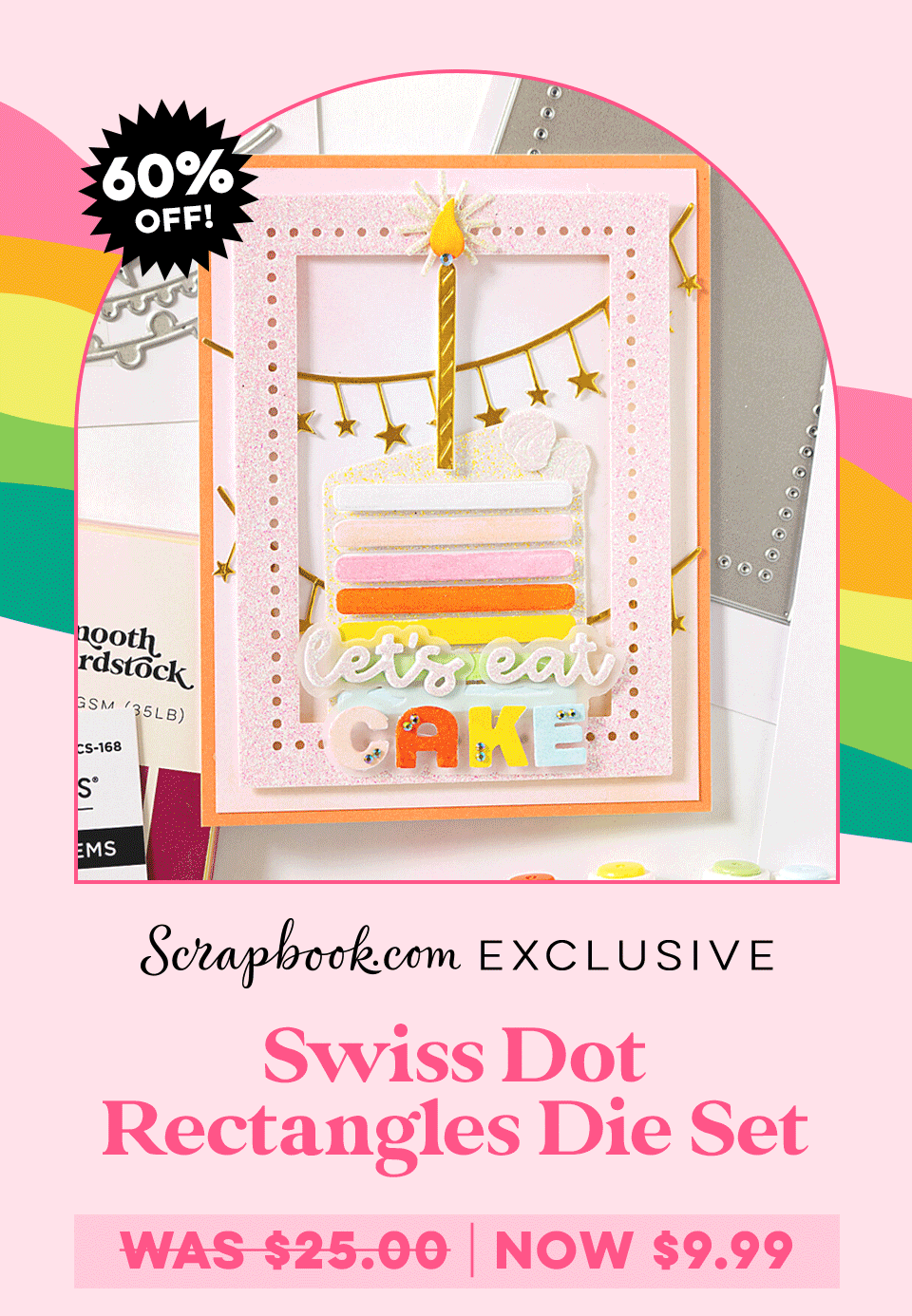 Nested Swiss Dot Rectangles Die Set Was $25.00 Now $9.99