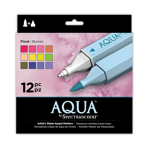 Crafter's Companion - Spectrum Noir - Aqua Markers Set - Floral
