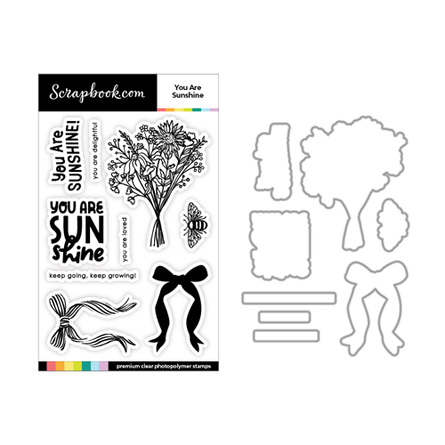 Scrapbook.com - Photopolymer Stamp Set and Coordinating Die - You Are Sunshine