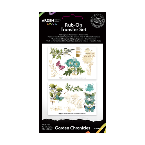 Arden Creative Studio - Garden Chronicles Collection - 4 x 6 Rub-On Transfer Set