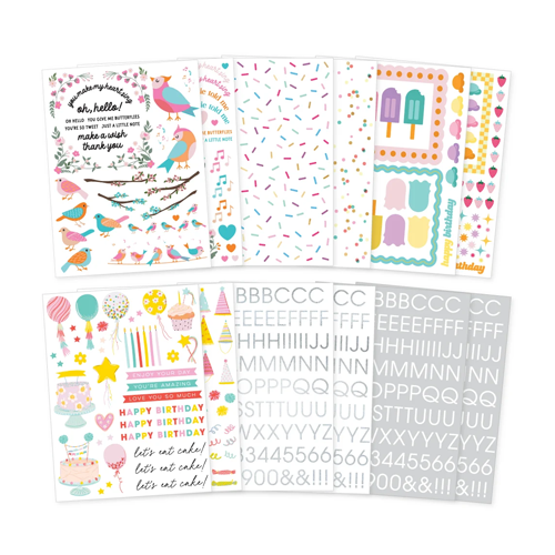 Scrapbook.com - Ultimate Rub-On Transfer Variety Pack - 6x8 - 12 Sheets