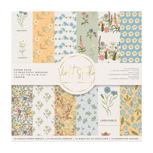 Violet Studio - Amongst The Wildflowers Collection - 12 x 12 Paper Pad