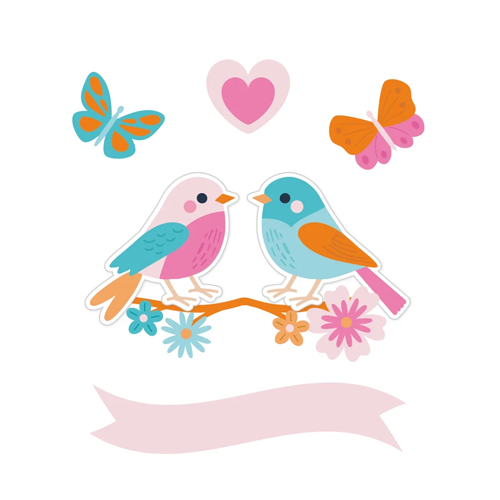 Scrapbook.com - Decorative Die Set - Love Birds