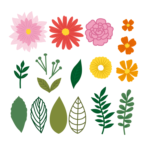 Scrapbook.com - Decorative Die Set - Market Bloom - Florals