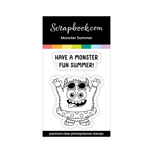 Scrapbook.com - Clear Photopolymer Stamp Set - Monster Summer