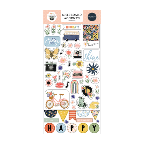 Carta Bella Paper - Here There And Everywhere Collection - Chipboard Embellishments - Accents