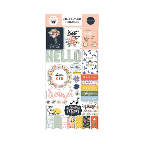 Carta Bella Paper - Here There And Everywhere Collection - Chipboard Embellishments - Phrases