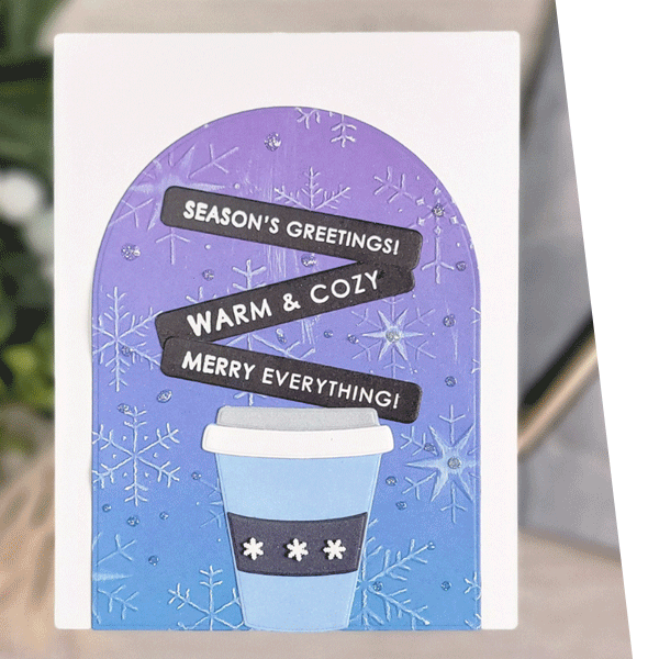Scrapbook.com - Photopolymer Stamp Set and Coordinating Die - Simple Sentiments - Holiday I