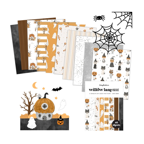 Scrapbook.com - Willow Lane Bundle - Halloween - Dies & Paper
