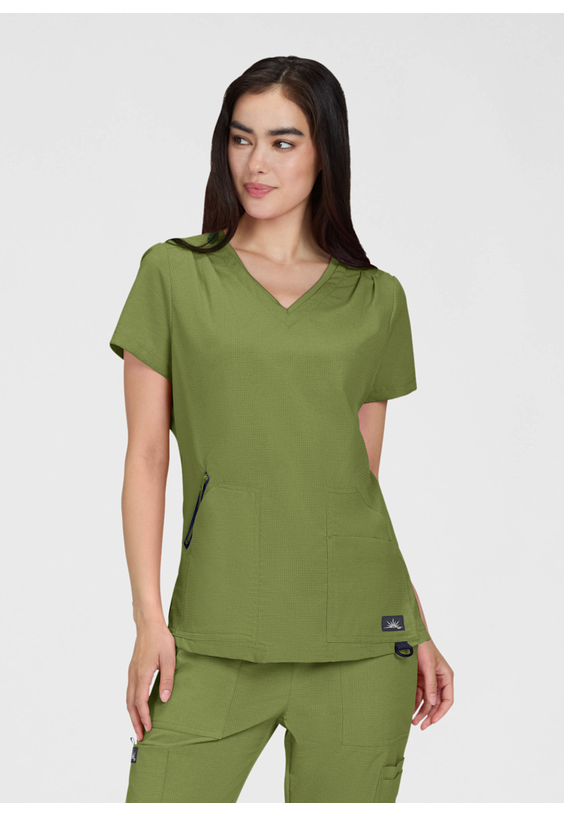 Solis by koi Sari 4-Pocket V-Neck Scrub Top