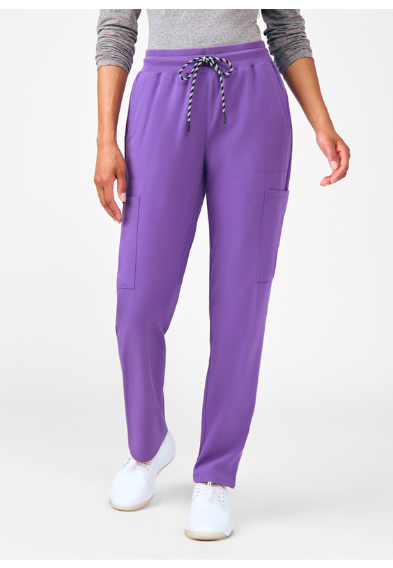 Beyond Happy Carefree 6-Pocket Elastic Waistband Cargo Scrub Pant