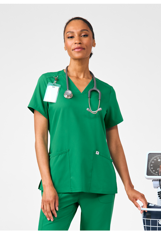 Beyond Core Enchanting 3-Pocket V-Neck Scrub Top