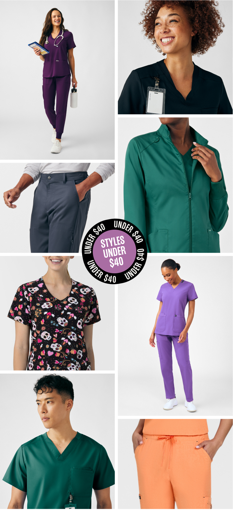 SCRUBS UNDER 40