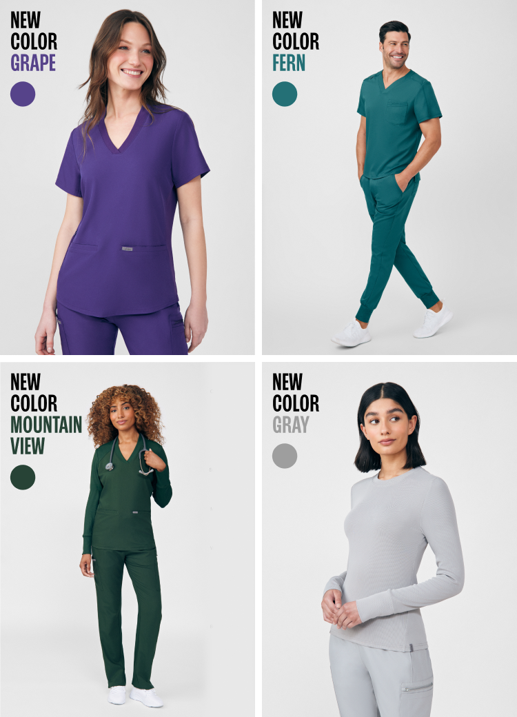 Grid of scrubs