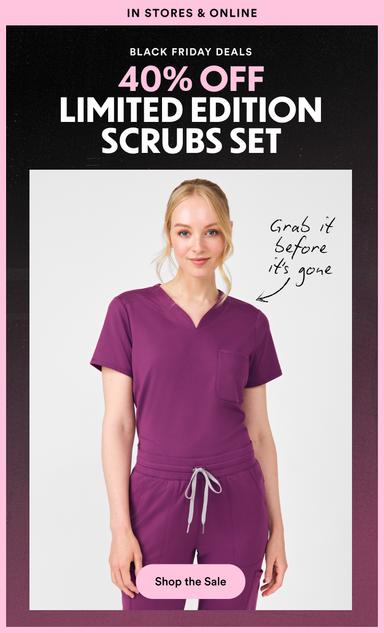 40% Off Limited Edition Scrub Set