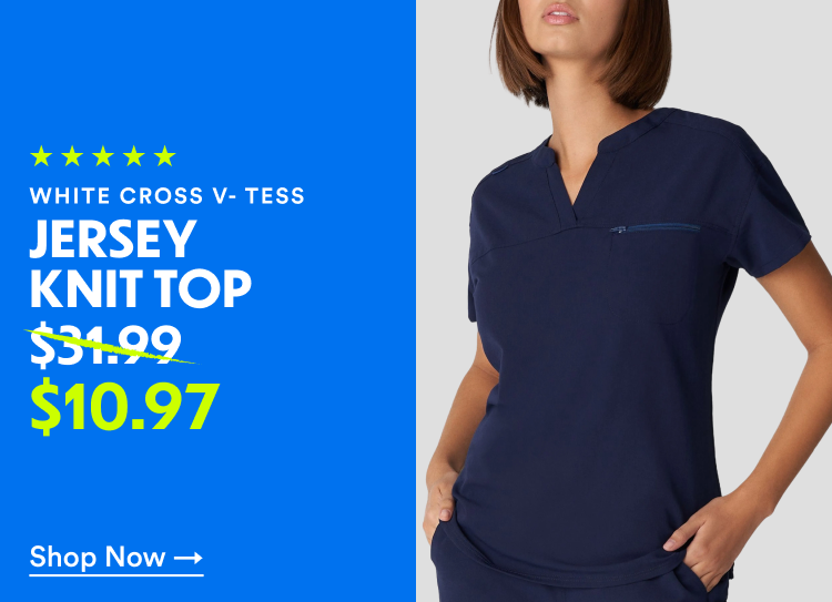 WhIte Cross V-Tess Jersey Knit Top | Shop Now